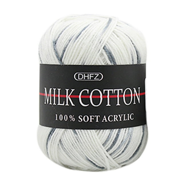 Fil Coloré pour Tricot à la Main 50 g Tricot Crochet Lait Doux Bébé Coton Laine