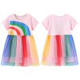 thumbnail image 2 of Toddler Girls Short Sleeve Dress Easter Cotton Casual Summer Appliques Shirt Jersey Dresses, 2 of 8