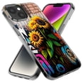 thumbnail image 2 of MUNDAZE Apple iPhone 12 Pro Max Shockproof Clear Hybrid Protective Phone Case Sunflowers Graffiti Painting Art Cover, 2 of 5