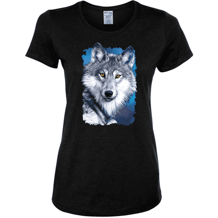 Great Lakes Wolf Animal Lover Womens Graphic T-Shirt