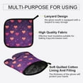 thumbnail image 3 of Yayeee Oven Mitts and Pot Holder Set of 2 Heat Resistant Kitchen Gloves Baking Hot Pad, Love in The Clouds, 3 of 5