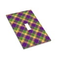 thumbnail image 3 of Kll Mardi Gras Plaid Wall Plate,Gloss Finish,Standard Size 1 - 5" X 3", Polycarbonate Thermoplastic,Electric Receptacle Plug Covers, 3 of 8