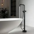 thumbnail image 4 of Vinnova Delara Freestanding Bathroom Tub Faucet with Hand Shower in Matte Black, 4 of 6