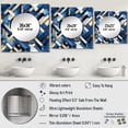 thumbnail image 4 of Designart "Geometric Grid In Urban Cobalt" 0 Square Mirror For Wall Decor - Large Blue Square Mirror Printed Wall Decor - Modern Square Living Room Mirror, 4 of 5