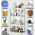 thumbnail image 3 of Bxaolu 4-Tier Heavy Duty Plastic Storage Shelving Unit, 100lbs/Shelf (31.5"H x 15.7"W x 8.6"D), Standing Shelf Units for Kitchen, Bathroom, Office,Living Room, Balcony, Kitchen, Black, 3 of 8