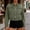 Army Green, variant on Women's Denim Jacket Studded Embellished Long Sleeve Collared Short Colorful Coat Edgy Rock Concert Night Out Party Dancing Festival Celebration Fun S Army Green