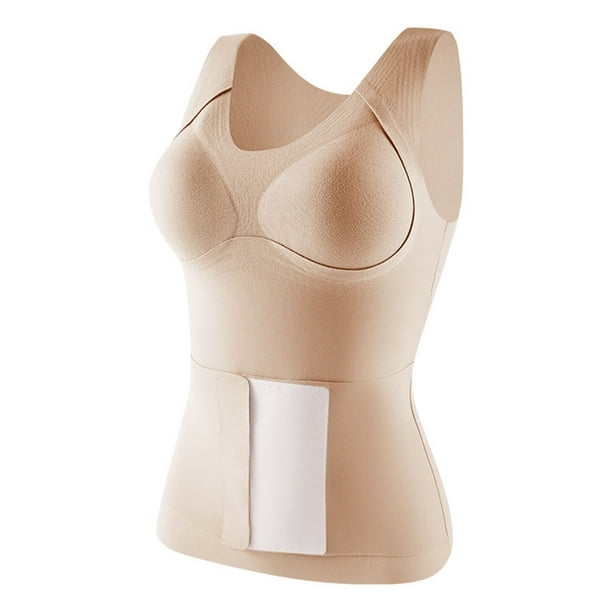 Ropa interior térmica para mujer, cálida, con estampado para otoño e invierno, con almohadilla para el pecho sin costuras, parte inferior de terciopelo y parte superior interior, sujetador de dacrón p