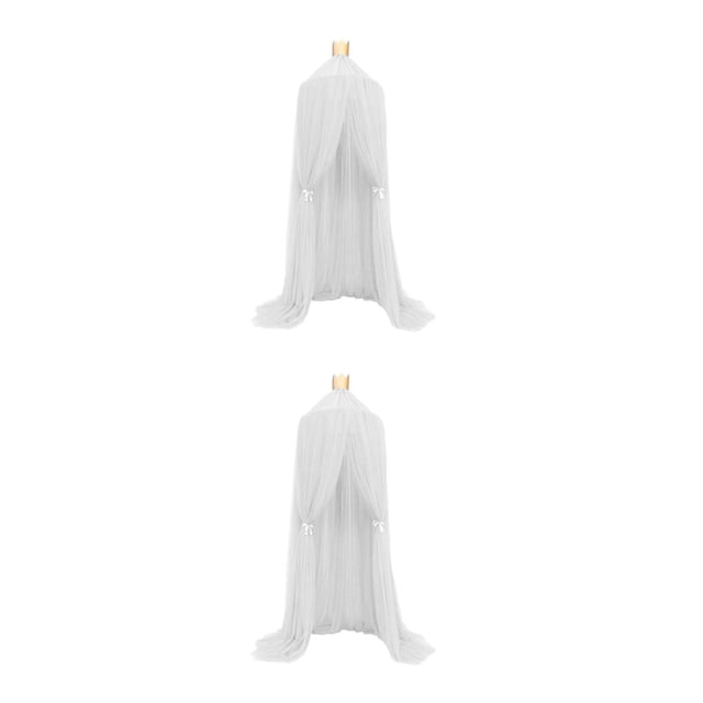 Toystoory Dosel de cama plegable con protección efectiva, fácil instalación, mosquitera transpirable, tienda de campaña, capa blanca 7 300 Capa blanca 7 trescientos 2Conjunto