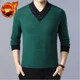 thumbnail image 3 of Suéteres de punto para hombres Jerseys de negocios empalmados Ropa de hombre beige Cuello en V Pedido Cálido Barato Invierno 2024 Diseñador Lujo Divertido X, 3 of 5