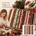 thumbnail image 3 of Christmas Precut Fabric Squares, 42pc Poinsettia Snowflake Plaid Fabric for DIY Quilting and Sewing, 5 x 5 in Craft Kit Set, 3 of 5