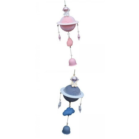 

2Pcs Astronaut Wind Chimes Pendant Resin Spaceman kids children room Hallway Garden