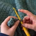 thumbnail image 3 of Ommi Ergonomic Handle Crochet Hooks | Handcrafted 7’’ Crochet Hook | Knitting Needle, Craft Yarn Weave | Best Gift! (Yellow, 5 mm), 3 of 7
