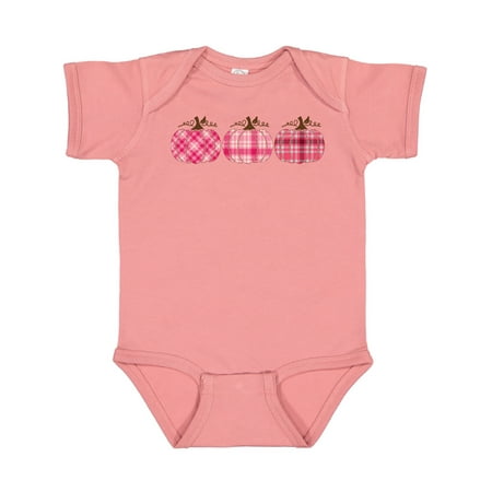 

Inktastic Pink Plaid Pumpkins Gift Baby Boy or Baby Girl Bodysuit