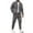Gray, variant on gbyLJF Men's Cargo Tracksuit 2 Pieces Long Sleeve Button up Jacket and Cargo Pants Set Solid Color Multi-pocket Sweat Suits Outfits