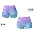 thumbnail image 3 of Rocae Multicolor Glitter for Women's Quick-Dry Running Shorts,Ladies Active Athletic Apparel Yoga Workout Gym Running Volleyball Spandex Shorts XX-Large, 3 of 9