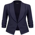 thumbnail image 1 of Made by Johnny Women‘s 3/4 Sleeve Blazer Open Front Cardigan Jacket Work Office Blazer S BLACK, 1 of 6