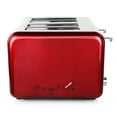thumbnail image 2 of MegaChef 4 Slice Toaster in Stainless Steel Red, 2 of 6