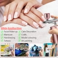thumbnail image 5 of Airbrush, Upgraded Airbrush Kit with Compressor&rRechargeable Portable Cordless Air Brush Nail Machine, Airbrush Gun Set for Nail Art, Cake Decor, Makeup, Barber, Model Painting (s-Pink), 5 of 6
