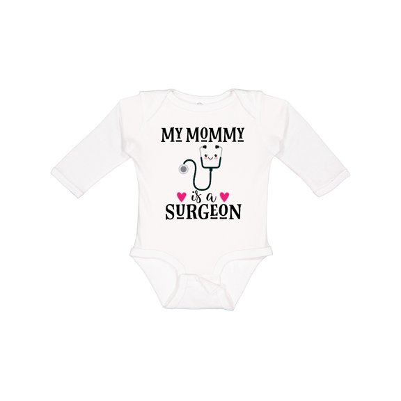 Inktastic Surgeon Mom Baby Girls Long Sleeve Baby Bodysuit
