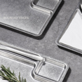 thumbnail image 5 of Plateau Vintage en Acier Inoxydable pour Boissons, Thé, Dessert, 4 Compartiments, 5 of 5