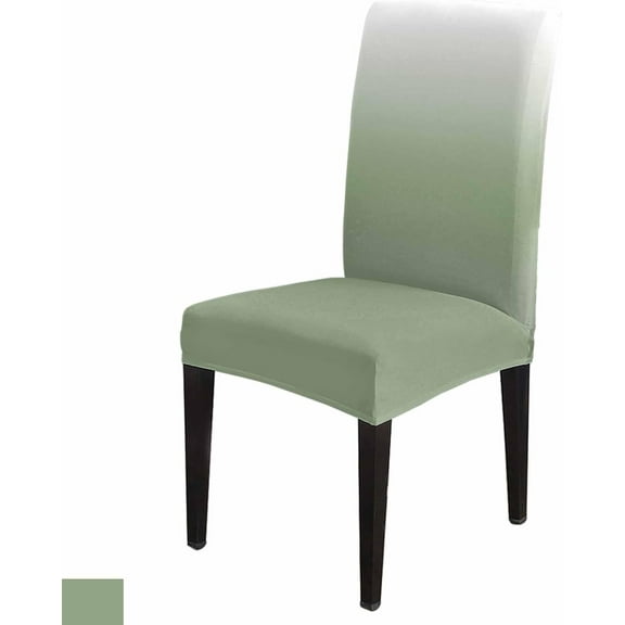 Sage Green Dining Chair Cover Set of 4,Stretch Chair Protectors Slipcover,Spandex Kitchen Chair Seat Back Cushion Slip Cover for Dining Room,Party,Hotel Abstract Gradient Minimalist Ombre Modern