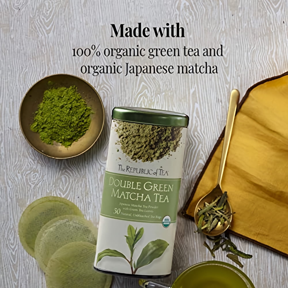 The Republic of Tea Double Green Matcha Tea (Pack of 5)