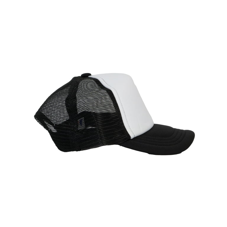 Top Headwear Youth Trucker Cap - Snapback Kids Baseball Hat White/Black