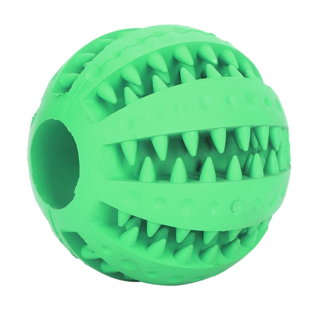 Bola molar de sandía con lunares para mascotas, juguete interactivo giratorio para perros, color verde