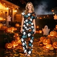 thumbnail image 2 of Family Matching Halloween Pajamas Set - 2 Piece Pumpkin Ghost Print Short Sleeve Top & Pants Sleepwear, Matching Halloween Nightclothes for Family for S Pjs, 2 of 8