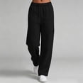 thumbnail image 6 of Mifsaly Womens Straight Leg Sweatpants High Waisted Lounge Pants with Pockets Casual Warm Comfortable Outwork Athletic Outfits, 6 of 8