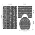 thumbnail image 3 of Black Geometric Striped Pattern Bathroom Rugs Sets 3 Piece,Toilet Cover Set,Absorbent Non Slip Bathroom Mats Sets with U-Shaped Contour Rug Toilet Rug Set, 3 of 5
