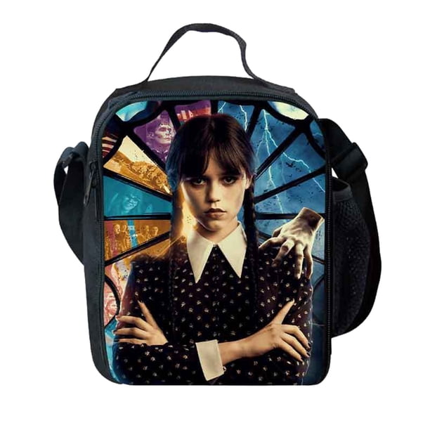 Wednesday Addams Wednesday Addams Wednesday Lunch Box For Men Women Adults, Portable Insulated Lunch Bag For Office Work School, Reusable Zippered Bento Lunch Box For Kids