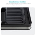 thumbnail image 6 of Home Zone Living Collapsible Dish Drying Rack with Push-Drain and Utensil Caddy, Medium, 6 of 7