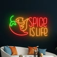 thumbnail image 5 of Handmadetneonsign Spices Is Life Neon Sign, Chili Wall Art Decor, Restaurant Neon Light Wall Decor, 5 of 5