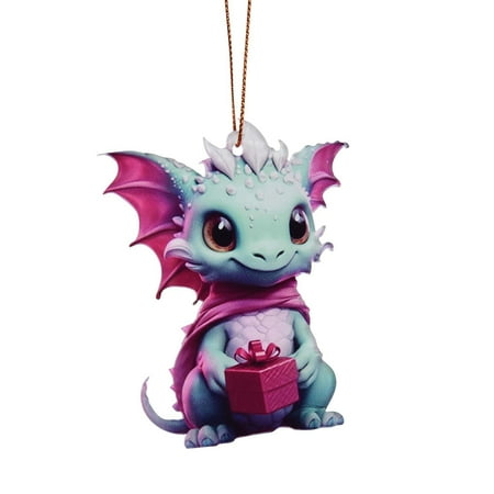 

Teal Beads for Decorating Baby Pendant Christmas Tree Charm Cute Cartoon Car Pendant 2d Flat Acrylic Christmas Tree Pendant