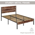 thumbnail image 6 of Full Bed Frame with Headboard and Footboard, Metal Full Bed Frame with Under Bed Storage, All-Metal Support System, No Box Spring Needed, Easy Assembly,Rustic Brown, 6 of 10