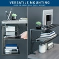 thumbnail image 4 of VIVO Black Clamp-on 24" Above or Below Desk 2-Tier Shelving Unit, Desk Organizer, 4 of 8