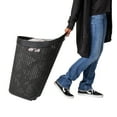 thumbnail image 6 of Mind Reader 60L Rolling Laundry Hamper, Clothes Basket, Wheels, Plastic, 29.25"H, Black, 6 of 11