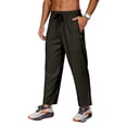 thumbnail image 3 of Youclos Mens 4-Way Stretch Sweatpants Joggers: Breathable, dual contrast zipper pulls and zipper pocketsAthletic Pants for Gym Casual Daily, 3 of 6