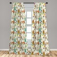thumbnail image 5 of Ambesonne Birthday Curtains, Event Cartoon, Pair of 28"x95", Multicolor, 5 of 5