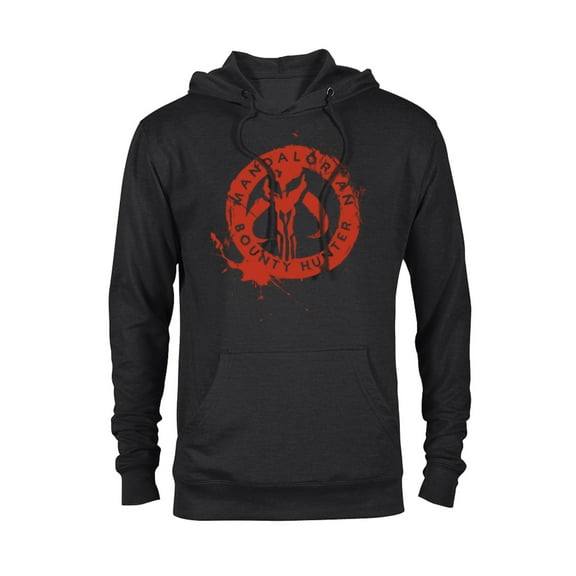 Star Wars The Mandalorian Bounty Hunter Stamp - Pullover Hoodie for Adults - Customized-Black