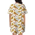 thumbnail image 3 of Lsque Pizza Slices Women's Short-Sleeved Pajama Set - 2 Piece Soft and Lightweight Sleepwear Set-3X-Large, 3 of 9