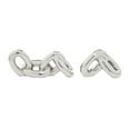 thumbnail image 6 of 15"W, 6"H Silver Porcelain Ceramic Chain Sculpture, by CosmoLiving by Cosmopolitan (2 Count), 6 of 9