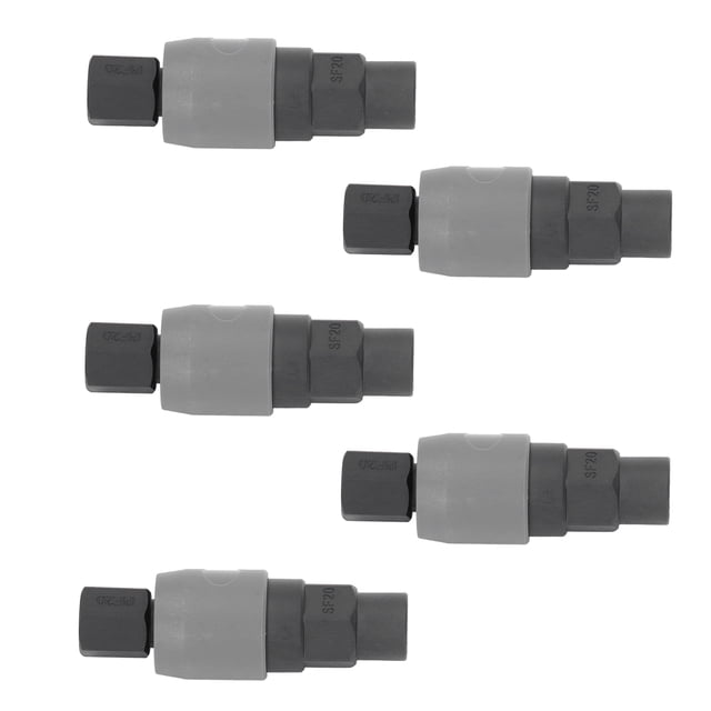 5 Sets Pneumatic Fitting Quick Connector Type C Self Locking Female Thread, Rustproof Plastic Steel Kit for Convenient Installation
