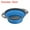 Blue, variant on Unique Bargains Collapsible Food Colander Silicone Round Foldable Strainer Orange