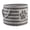 Gray, variant on 14" Black and Gray Rectangular Small Bone Dry Polyester Pet Bin Stripe With Paw Patch
