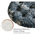 thumbnail image 2 of Codi Meditation Floor Pillow, Boho Pillows Seating for Adults & Kids, Large Round Cushion for Yoga Living Room Tatami Sitting, Memory Foam Added, 22x22 Inch, Indigo Elephant, 2 of 13