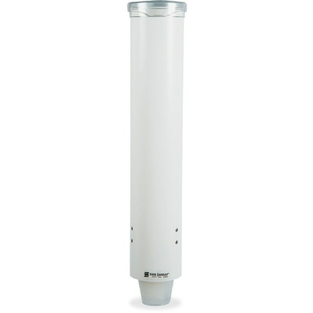 Cup Dispensers San Jamar Pull San Jamar, SJMC4160WH, Small Pull-type Water Cup Dispenser, 1 Each, Transparent White ()