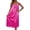 X2 Hot Pink, variant on Krdevn Women Satin Ice Silk Cami Nightgown Ruffle V Neck Irregular Hem Loose Midi Sleep Dress Summer Loungewear,Watermelon Red