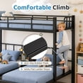 thumbnail image 6 of UBesGoo Metal Triple Bunk Bed Frame, Twin Over Twin Over Twin XL Design, 3 In 1 Bunk Bed Separates Into 3 Individual Twin Beds, Black, 6 of 13
